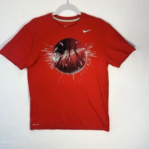 Nike Dri-Fit  Crewneck T-Shirt Short Sleeve Men's Medium Basketball Graphic